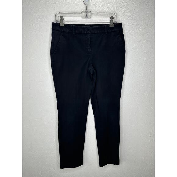 Theory Black Treeca CL Mod Twill Straight Leg Trouser Pant 6 - Picture 2 of 14